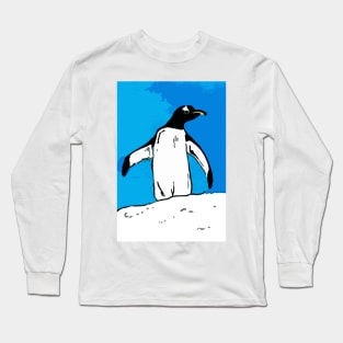 Penguin with blue sky Long Sleeve T-Shirt